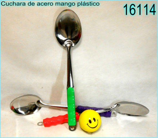 Imagen de CUCHARA DE ACERO MANGO COLOR 3.24
